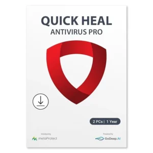 Quick Heal Antivirus Pro Latest Version - 2 PC, 1 Year Email Delivery