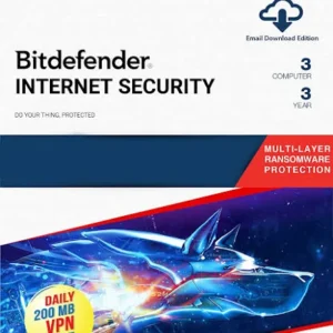 Bitdefender Internet Security 3 User 3 Year | Windows | Latest Version | Email Delivery