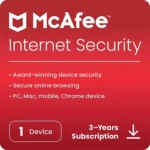 McAfee Internet Security – 1 User, 3 Years (Windows PC) Email Delivery