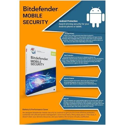 Bitdefender Mobile Security 1 User ,1 Year | Android| Latest Version | Email Delivery - Image 2