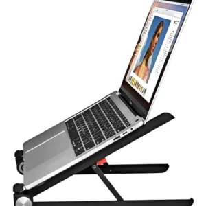 Live Tech Apex Laptop Stand – Portable, Lightweight, Foldable Desk Holder for Ergonomic Laptop Use and Improved Comfort