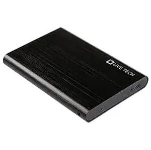 Live Tech HDC04 black enclosure supports 2.5 inch SATA drives, converts them to USB 3.0 external storage. Disk not included. Portable & durable design.