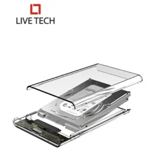 Live Tech HDC06 2.5 Inch HDD/SSD Casing External Portable Enclosure with USB 3.0 (Transparent)