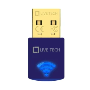 Live Tech WD03 USB Bluetooth 4.0 WiFi Adapter – Mini Dongle for PC | Wireless Network Receiver | Plug & Play | Compact Design