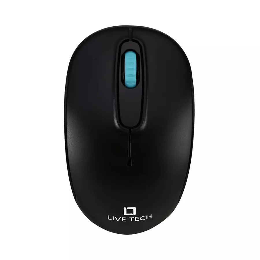 Live Tech Wireless Mouse – Silent Buttons | Note Black | Compatible with PC, Mac & Laptop | Compact, Ergonomic & USB Plug-and-Play Design