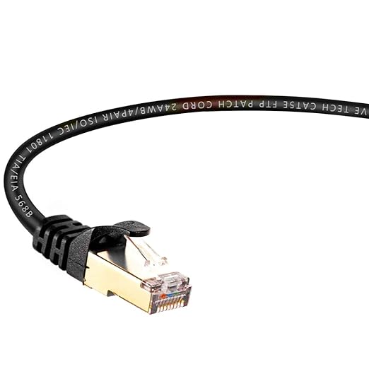 Live Tech Wise 1.8 Meter Ethernet Cable Pack of 3 – Gold-Plated Connectors, 5.9 Feet Each, High-Speed Network Cables