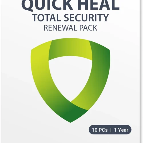 Quick Heal Total Security Renewal Pack – 10 PCs, 1 Year | Subscription | Get It Instantly by Email