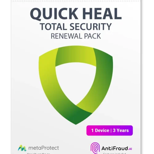 Quick Heal Total Security Renewal – 1 User, 3 Years | Subscription | Get It Instantly by Email