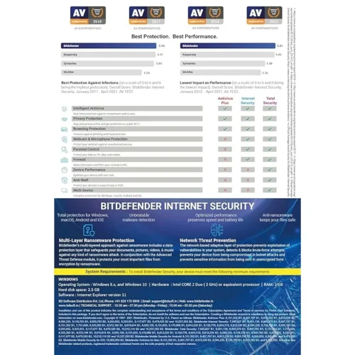 BitDefender Internet Security 1 User, 3 Years Windows (Email Delivery) - Image 2