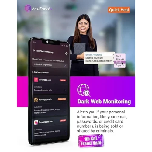 Quick Heal AntiFraud.AI – 1 Device, 1 Year | Windows, Mac, Android, iOS | Subscription | Get It Instantly by Email - Image 5