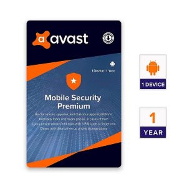 Avast Mobile Premium - 1 Device, 1 Year Subscription | Android Security Email Delivery