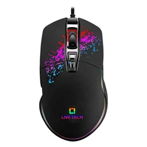 Live Tech Boss 7D Gaming Mouse – 6400 DPI, 7 Programmable Buttons, RGB Lighting, Ergonomic Design for PC Gamers