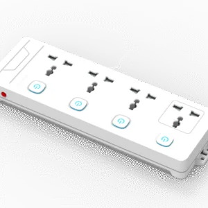 Live Tech Surge Protector – 4 Sockets Power Strip with Individual Switch & Child Safety Shutter