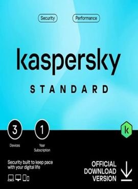 Kaspersky Standard 3 Users, 1 Year | Windows, Mac, Android, iOS | Email Delivery