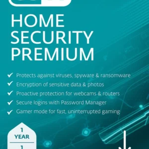 ESET Home Security Premium 1 Users | 1 Year Windows | macOS | Android Instant Email Delivery