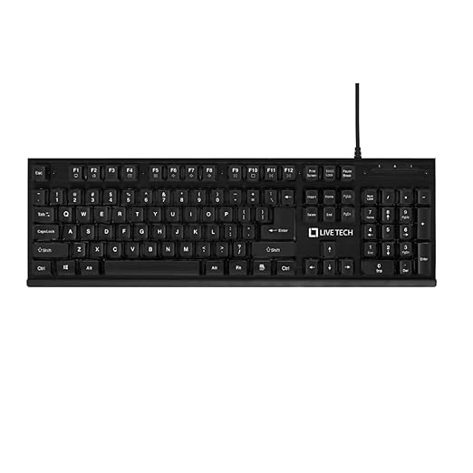 Live Tech Kb03 Pro Gaming Premium Membrane Gold Plated USB Rugged Body High Raised Multiple Function 19 Keys Anti Ghosting Full Size Keyboard High Cable Quality,Without Palm Rest(2 Yr Warranty)