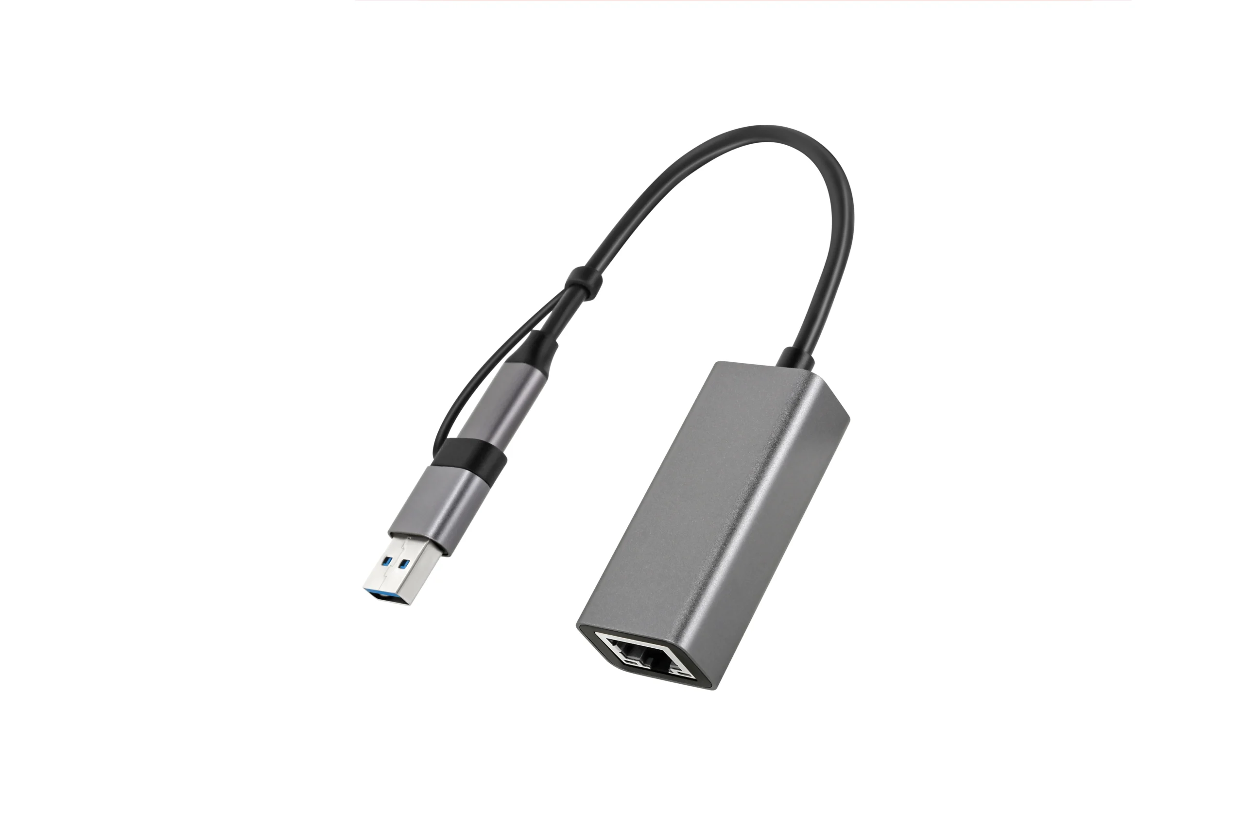 Live-Tech Oyoto 2-in-1 USB-A/Type-C to Gigabit LAN Adapter